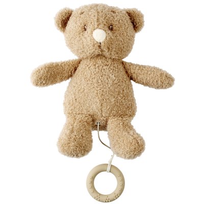 Peluche musical teddy bouclette ours caramel