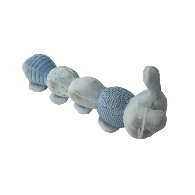 Les imparfaits - peluche chenille d'éveil bleue lapidou