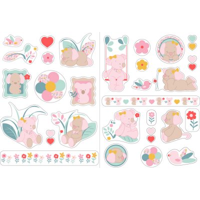 Stickers décoratifs iris et lali