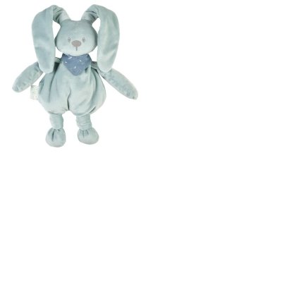 Peluche lapin vert de gris