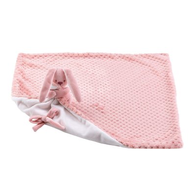 NATTOU Doudou couverture lapidou rose/blanc