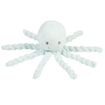 Peluche pieuvre bleu ciel lapidou
