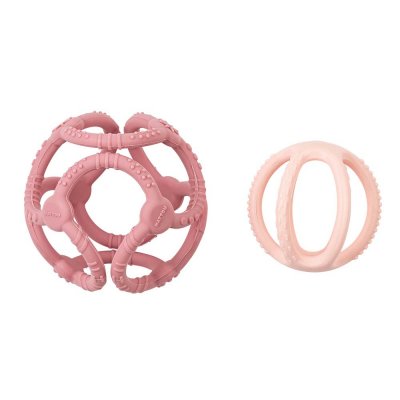 Set de 2 balles en silicone vieux rose