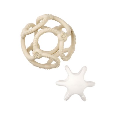 Set de 2 balles en silicone argile et blanc