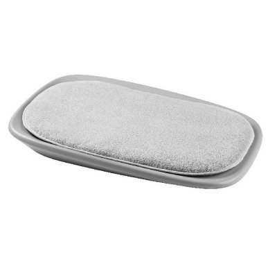 Matelas à langer en mousse softy gris + coussin en éponge pour matelas à langer gris