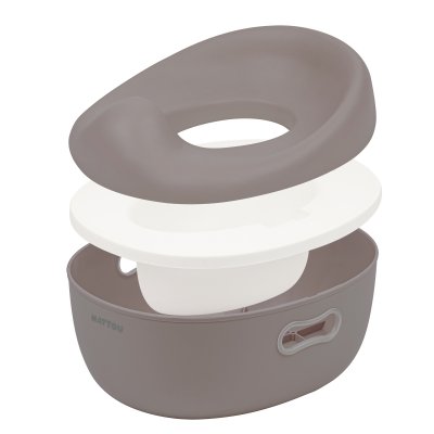 Pot d'apprentissage potty 3 en 1 taupe
