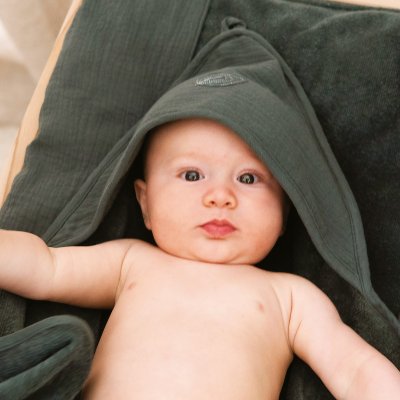 Cape de bain et gant de toilette luna & axel