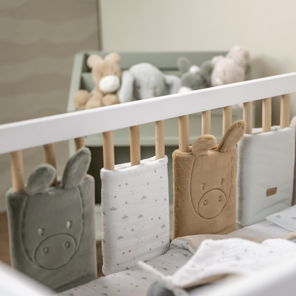 Lot de 6 protège-barreaux de lit bébé loulou Nattou
