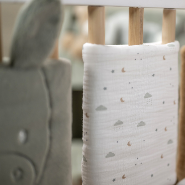 Lot de 6 protège-barreaux de lit bébé loulou Nattou