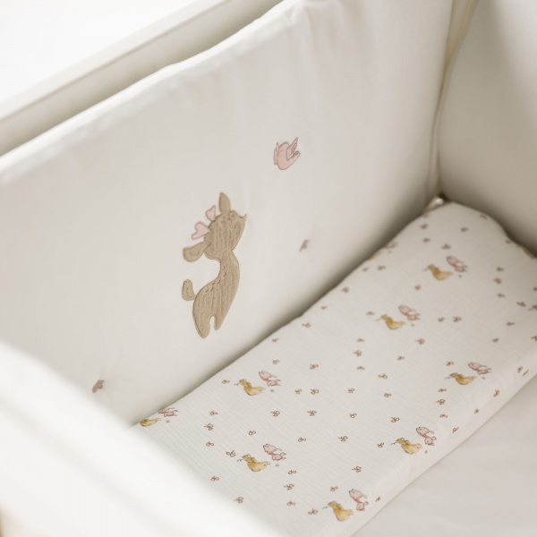 Tour de lit velours blanc fanfan Nattou