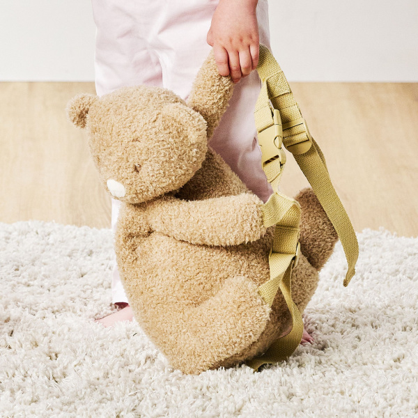 Sac à dos peluche ours caramel Nattou