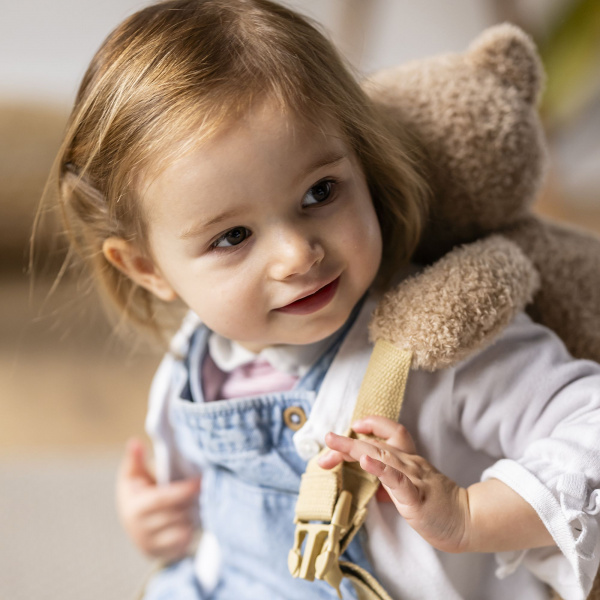 Sac à dos peluche ours caramel Nattou