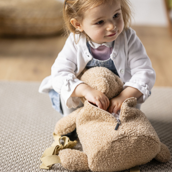 Sac à dos peluche ours caramel Nattou