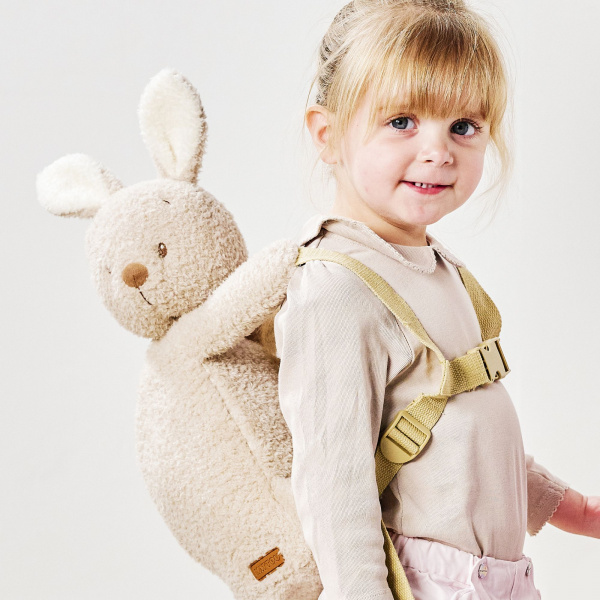 Sac à dos peluche lapin beige Nattou