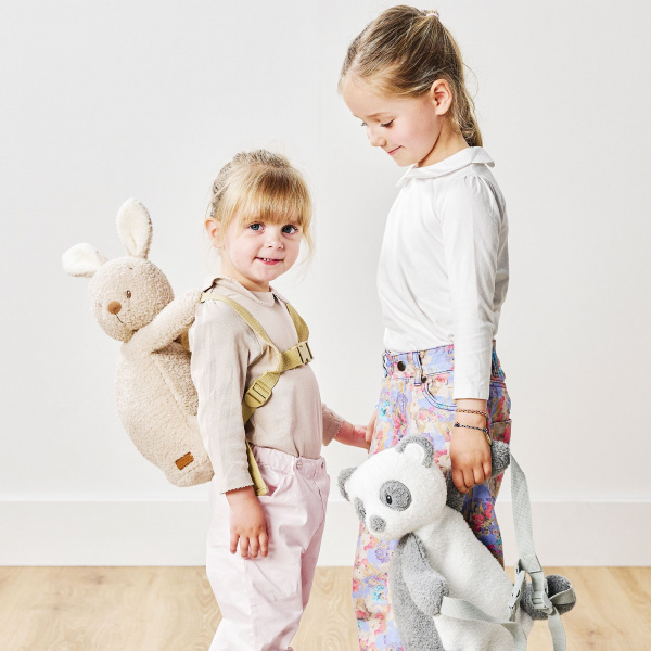 Sac à dos peluche panda gris Nattou