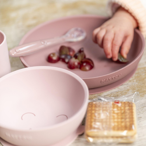Coffret repas 4 pcs ourson rose Nattou