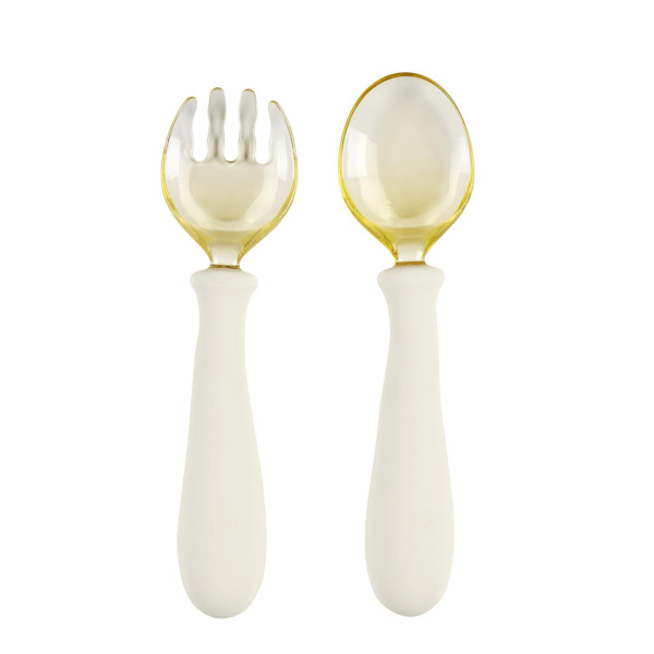 Set cuillère et fourchette apprentissage flexible Nattou