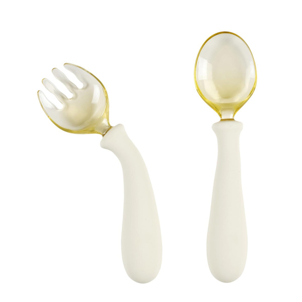 Set cuillère et fourchette apprentissage flexible Nattou