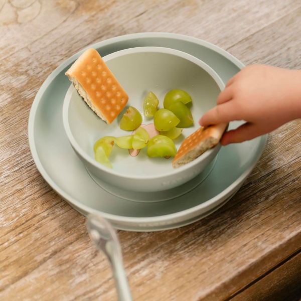 Set repas en silicone vert / lapin Nattou