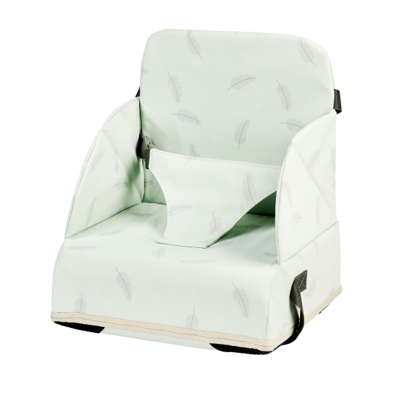Réhausseur de chaise vert plumes Nattou