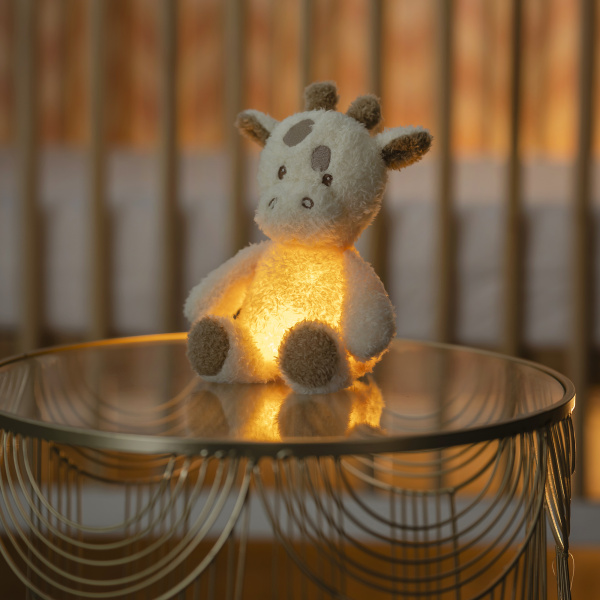 Veilleuse peluche girafe teddy écru Nattou