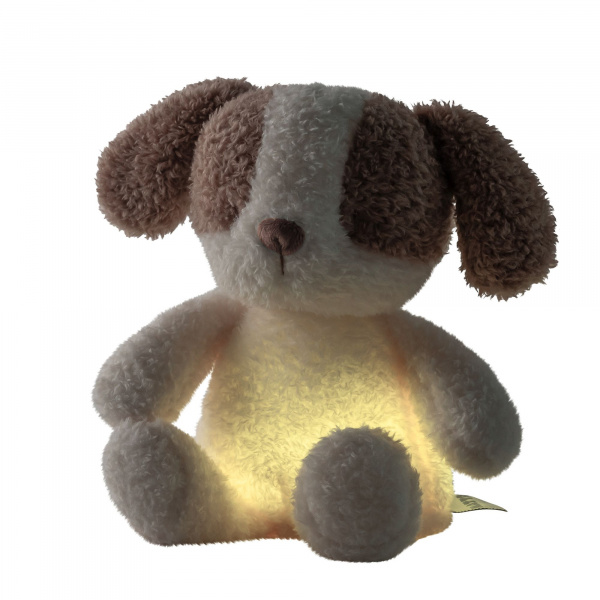 Veilleuse sleepy peluche chien bouclette ecru Nattou