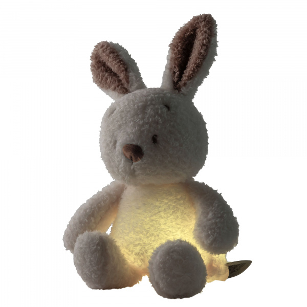 Veilleuse sleepy peluche lapin bouclette ecru Nattou