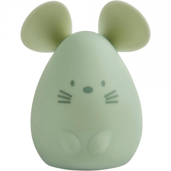 Veilleuse médium souris verte 12cm  silicone Nattou