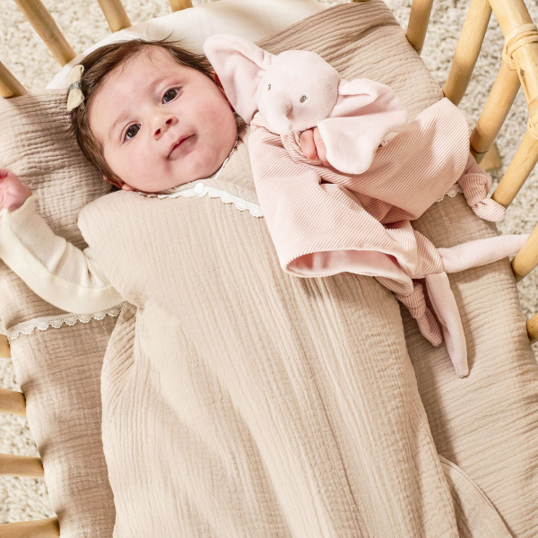 Gigoteuse hiver naissance fanfan gaze de coton sable Nattou
