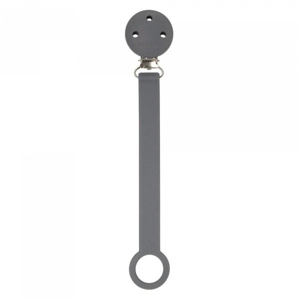 Attache sucette silicone gris foncé Nattou