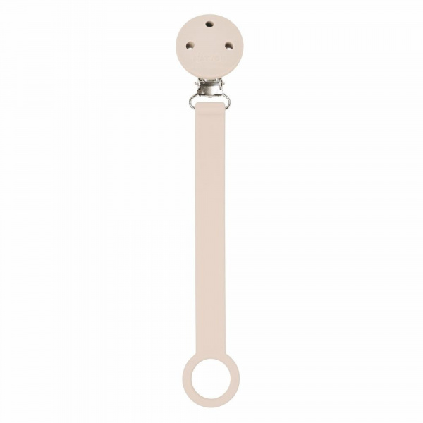Attache sucette silicone beige Nattou