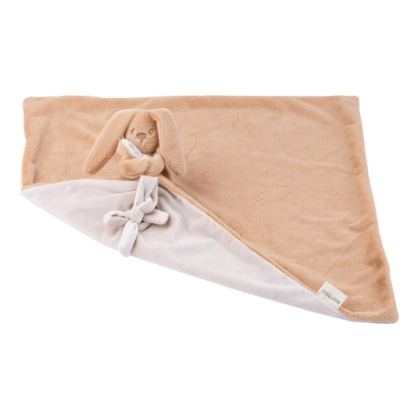 Couverture bébé avec doudou beige ambré lapidou Nattou