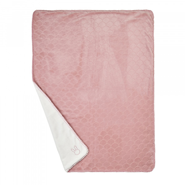 Couverture supersoft wavy 75x100cm vieux rose Nattou