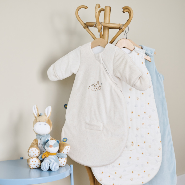 Gigoteuse hiver 0-6 mois avec manches léo l'âne Nattou