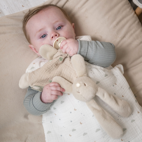 Mini doudou loulou lapin sable Nattou