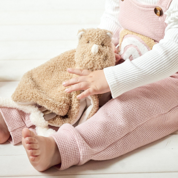 Maxi doudou ours bouclette caramel Nattou