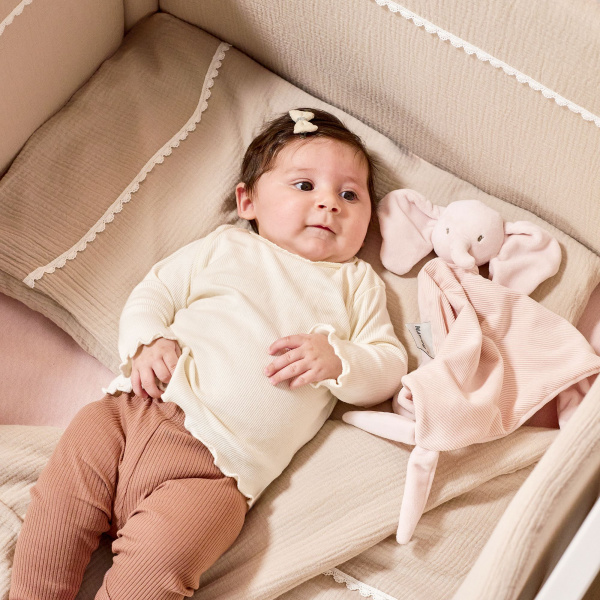 Maxi doudou fanfan éléphant velours côtelé sable fanfan Nattou