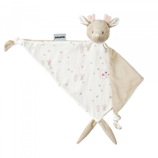 Maxi doudou fanfan éléphant velours côtelé sable fanfan Nattou