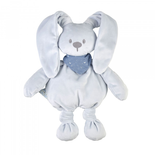 Peluche lapidou avec bandana phosphorescente glow bleu pastel 36 cm Nattou
