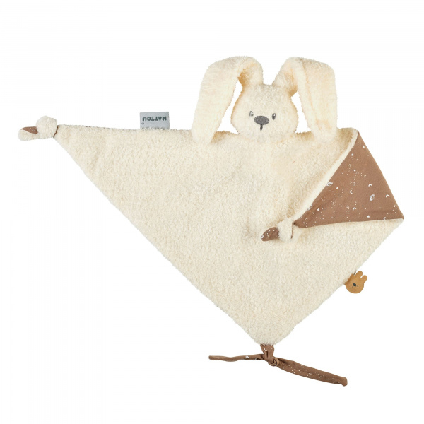 Maxi doudou lapidou teddy phosphorescent glow avec motif imprimé vanille Nattou