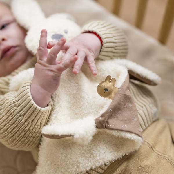 Doudou lapidou teddy triangle phosphorescent glow avec motif imprimé vanille 36 cm Nattou