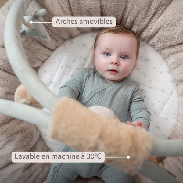 Tapis d'éveil pouf avec arches loulou Nattou
