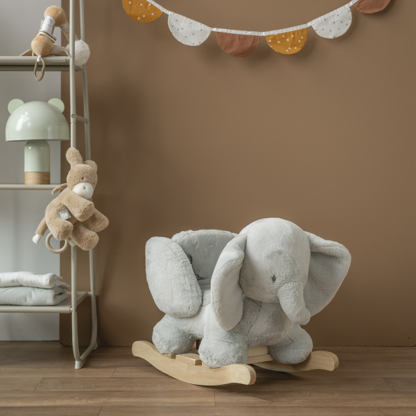Bascule elephant vert tilleul Nattou
