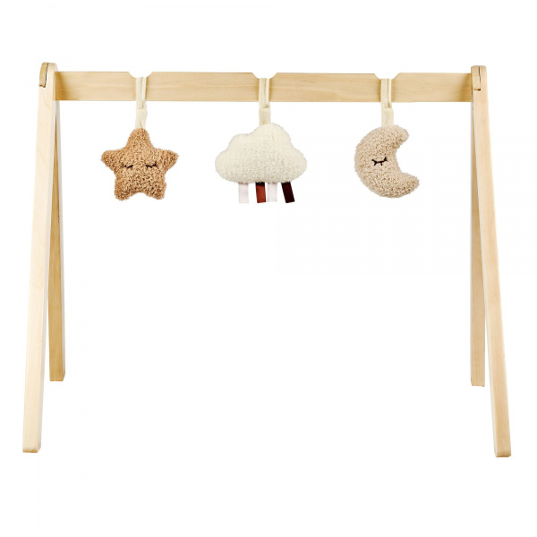 Arches en bois avec jouets à suspendre corail Nattou