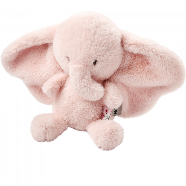 Peluche éléphant longs poils rose fanfan Nattou