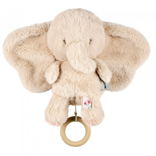 Peluche musical fanfan éléphant velours Nattou