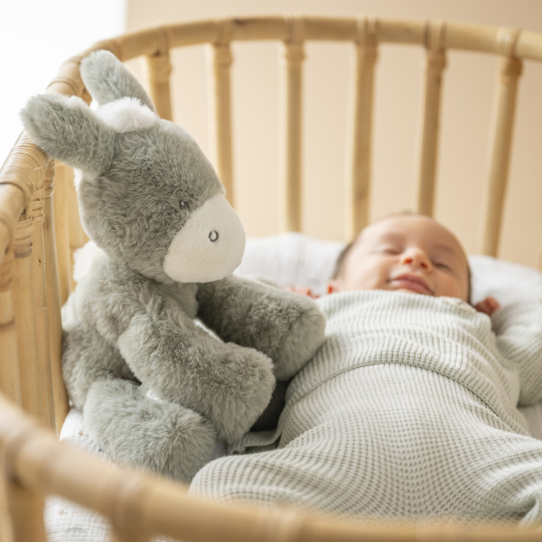 Peluche âne loulou vert foncé Nattou