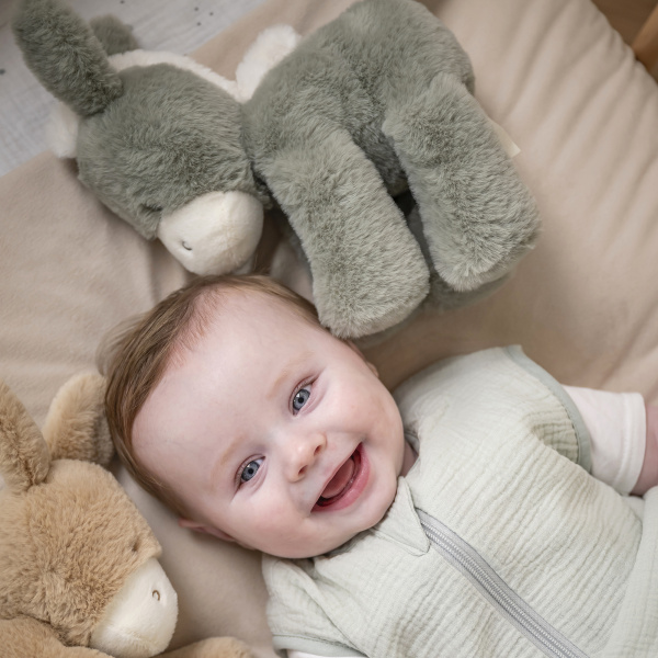 Peluche âne loulou vert foncé Nattou