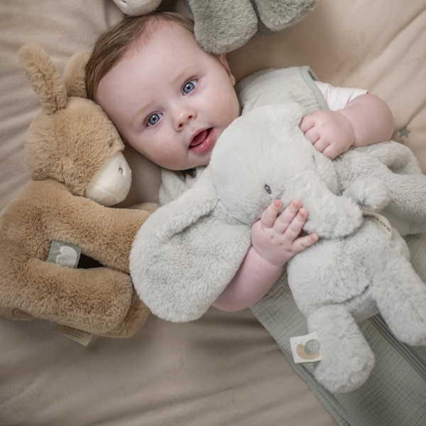 Peluche éléphant loulou vert tilleul Nattou