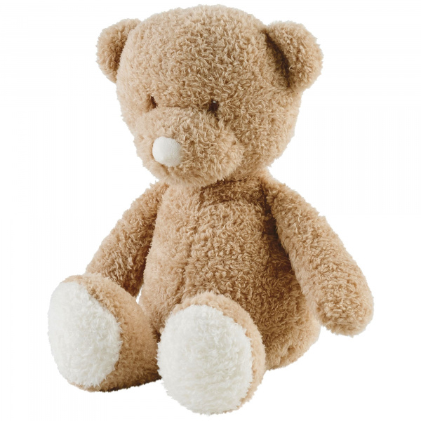 Peluche ours bouclette 30cm caramel teddy bouclette Nattou